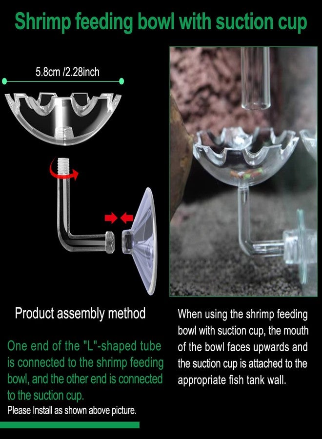 NestBasics 11.8 Inch Shrimp Feeding Tube with Shrimp Feeding Dish，Shrimp Feeding Bowl with Suction Cup，Feeding Tube Cleaning Brush，Aquarium Feeder with Bulb，Feeding Ring，Aquarium Sucker Feeding clamp,Fish net - Image 3